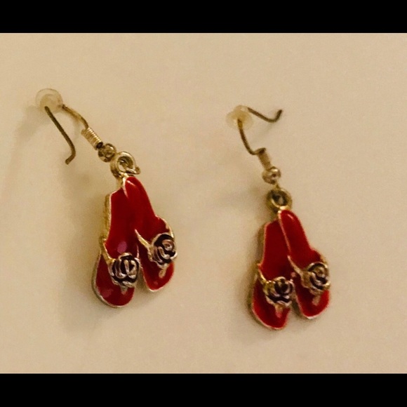 New 3 Pair Blue Red Orange Sandals Enamel Earrings - Picture 9 of 16